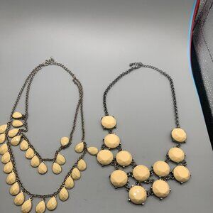 2ct Cream Colored Pendant 18" 19" Necklaces